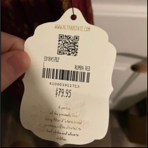 NWT Altar’d State Maroon & Gold High Neck Tank Dress Large - Picture 4 of 4